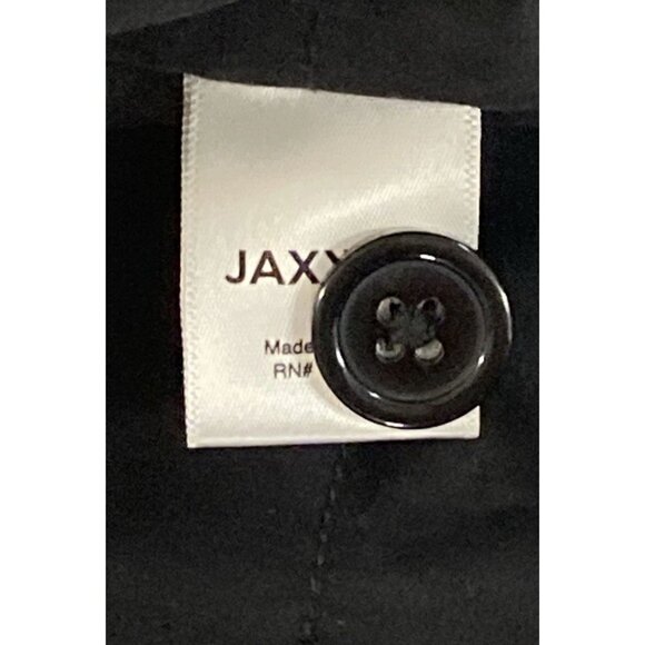 JAXXON Podcast Black The View Is Better Up Here Faux PU Graffiti Jacket Sz XL - Picture 5 of 6